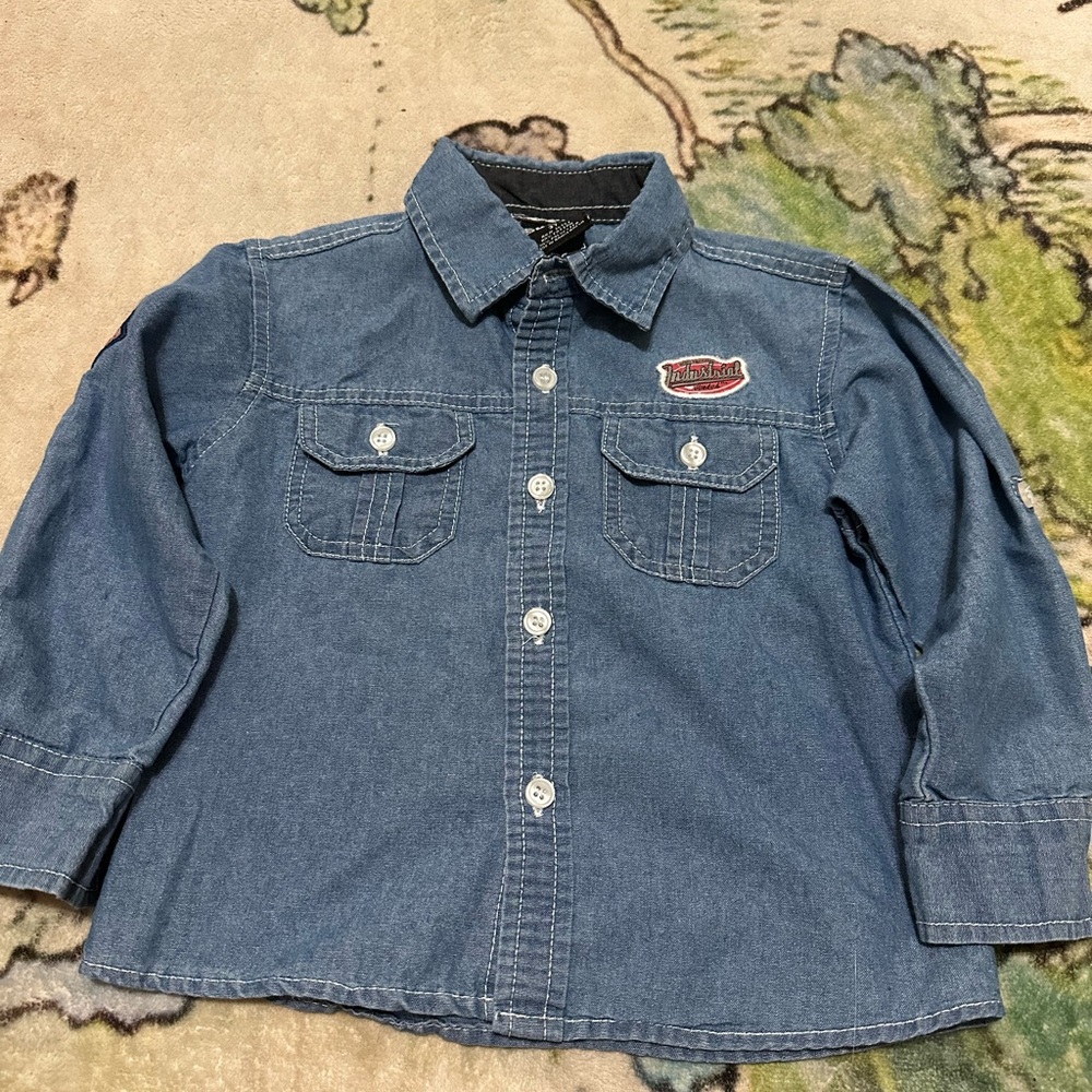 Quad Seven Denim Button Up shirt Industrial